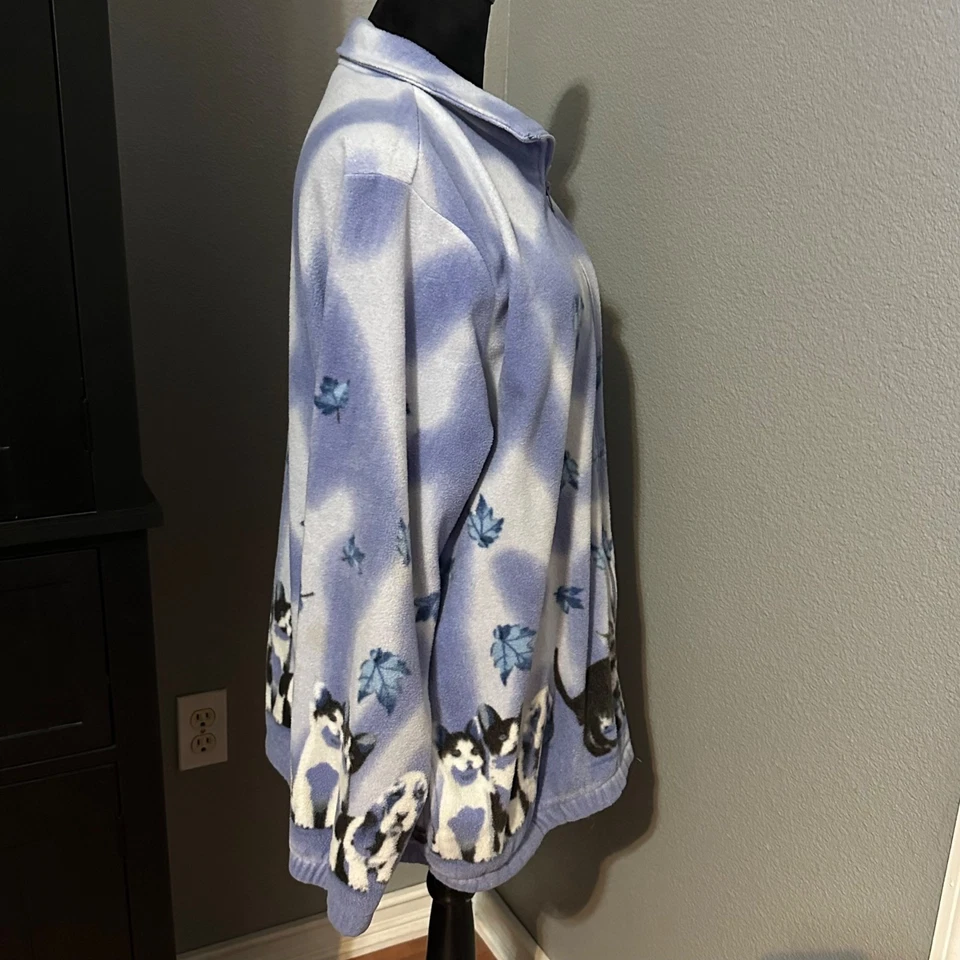 Женская флисовая куртка Blair XL на молнии с принтом для щенков котят собак кошек уютная осень - Изображение 4 из 4