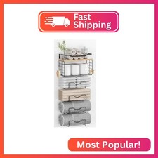 Towel Racks for Bathroom,Towel Rack Wall Mounted, 6 Tier Rolled Or Folded Towel