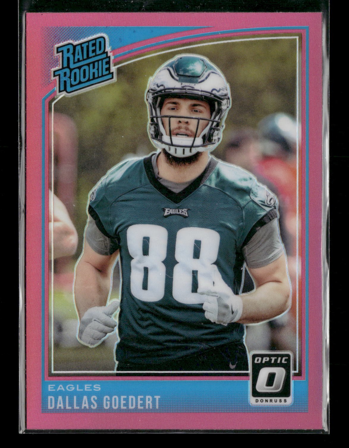 2018 Donruss Optic #197 Dallas Goedert Pink Philadelphia Eagles