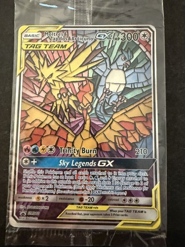 Moltres & Zapdos & Articuno GX SM210 Sm Holo - Stained Glass Birds Promo SEALED