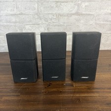 Set Of 3 BOSE DOUBLE CUBE ACOUSTIMASS LIFESTYLE SPEAKERS BLACK Tested Working