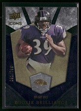 Ray Rice 2008 Upper Deck #RB33 Rookie Brilliance Gold 691/799 Baltimore Ravens