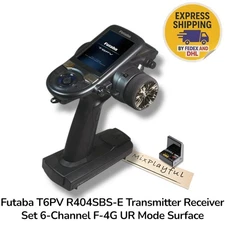 Futaba T6PV R404SBS-E Transmitter Receiver Set 6-Channel F-4G UR Mode Surface