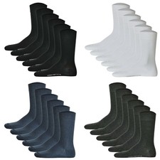 Hudson 6 Pairs Men Socks - Only, Stocking, Comfort Band, Plain 3x 2-Pack...