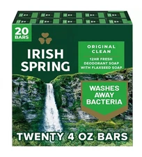 Irish Spring Deodorant Bar Soap, Original Clean, 4 Oz , 20-count Free Shipping