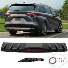 Car Rear Bumper Diffuser Lip Shark Fins Splitter Spoiler For Toyota Sienna Car Rear Bumper Diffuser Lip Shark Fins Splitter Spoiler For Toyota Sienna