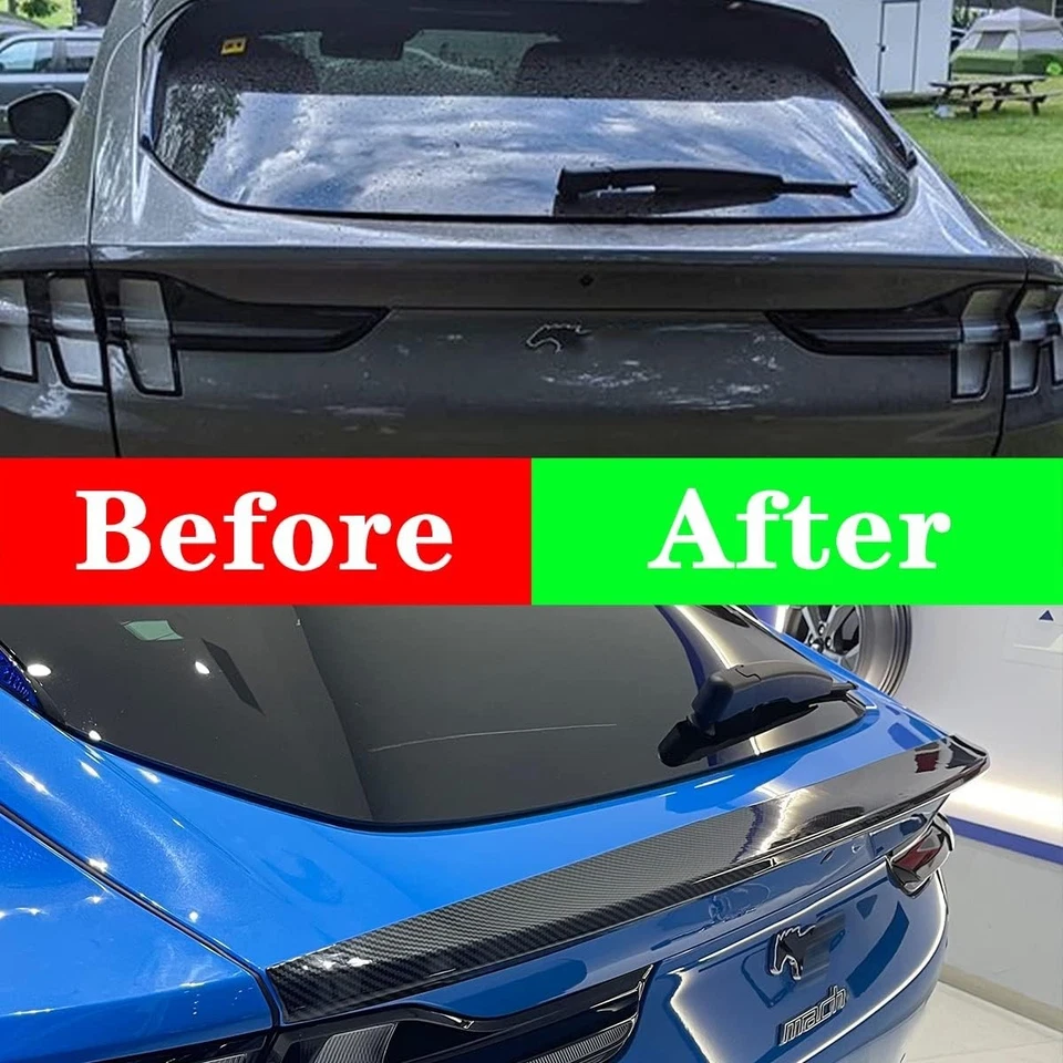 Alerón trasero Mustang Mach E maletero, 2021-2024 fibra carbono (ACABADO) Foto 3 de 4