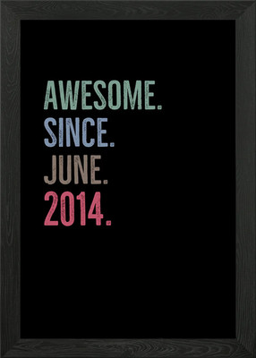 Awesome Since June 2014 Gerahmtes Wandbild Poster Leinwanddruck Bild