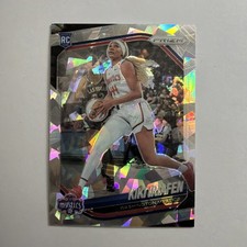 2025 Panini Prizm WNBA Kiki Iriafen #72 Silver Cracked Ice Rookie RC Mystics