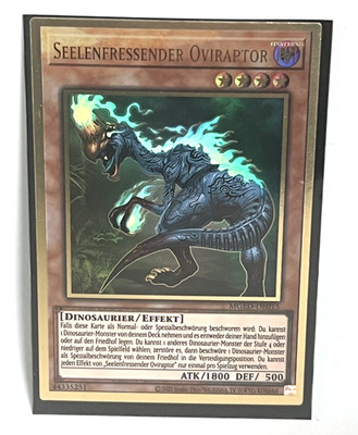 YU-GI-OH ! Oviraptor Misprint ERROR FOIL SHIFT NAME ERROR MGED-DE015 Gold El Dor