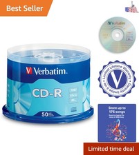 CD-R Blank Discs 700MB 80 Minutes 52x Recordable Disc for Data and Music - 50...