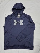 Under Armour Rival Fleece Big Logo HD Warm Hoodie Navy 1379854-410