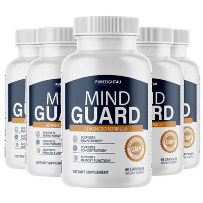 Mind Guard Supports Cognitive Formula & Brain Health Supplement - 5 Bottles