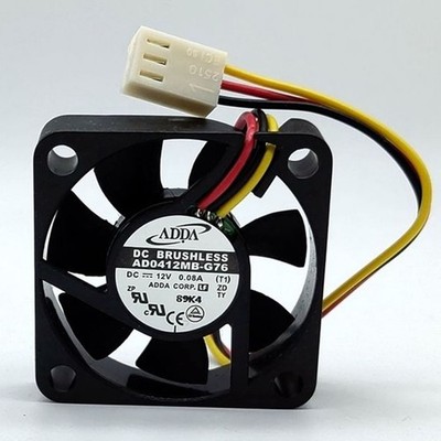 1pcs New ADDA AD0412MB-G76 DC12V 0.08A 3-wire axial flow cooling fan #yi