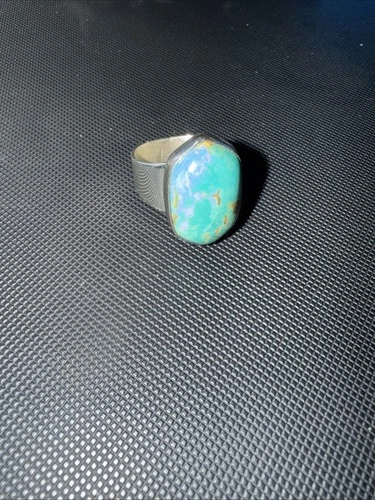 Vtg 925 Sterling Silver Turquoise Ring