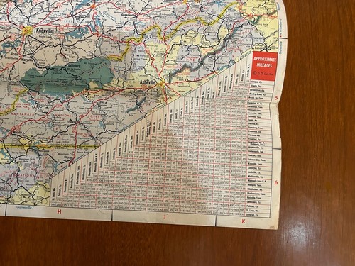 1957 Standard Oil Kentucky & Tennessee Road Map mit bildlichem Führer fairer Zustand - Bild 13 von 13