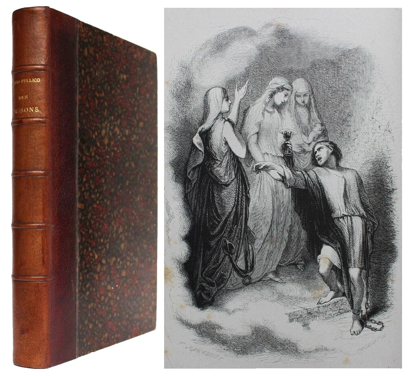 English Illustrated Leather Antiquarian & Collectible Books in Italian