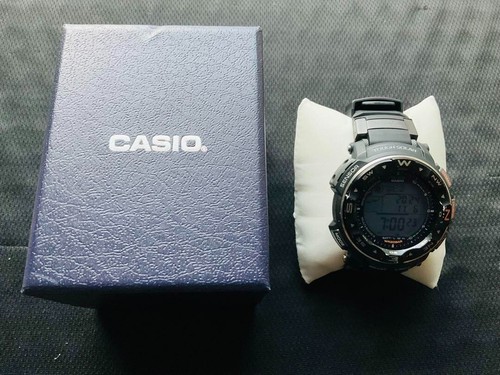 Casio Protrek PRW-2500 CASIO Tough Solar Watch Black w/box From Japan - Picture 6 of 6