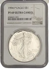 1994-P Proof American Silver Eagle Dollar 1 oz Coin NGC PF 69 UC