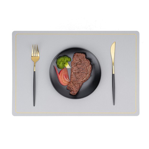 4 Pcs Retro Rectangle Leather Heat Resistance Table Dining Placemat Mat Coaster - Picture 33 of 50
