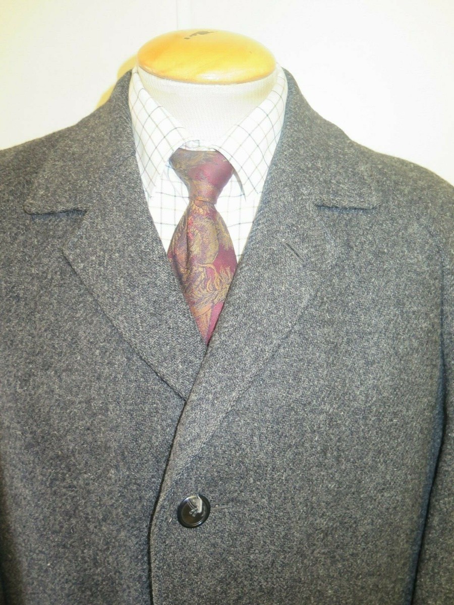 Genuine Harris Tweed Grey Coat Size L 44