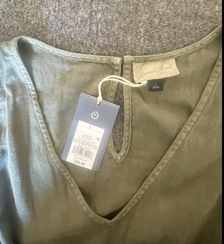 Universal Thread Women's Open Back Jumpsuit Casual Relaxed Wide Leg-Olive Large - Picture 7 of 9