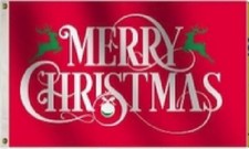 3X5 MERRY CHRISTMAS REINDEER RED FLAG BANNER 100D GROMMETS