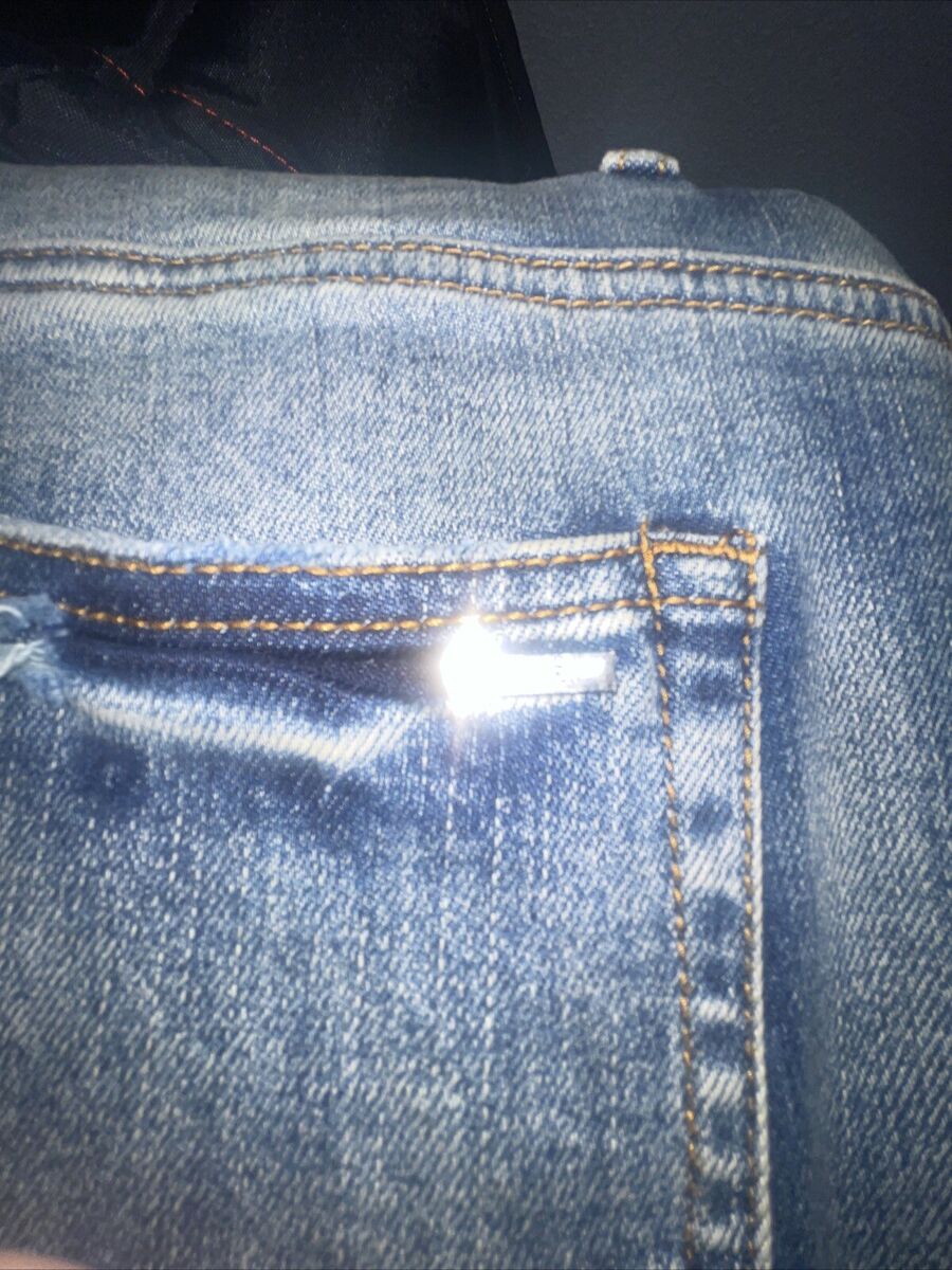 Amiri Blue MX1 Ultra Jeans-White Leather Patch-Skinny Jeans Amiri Blue MX1 Ultra Jeans-White Leather Patch-Skinny Jeans