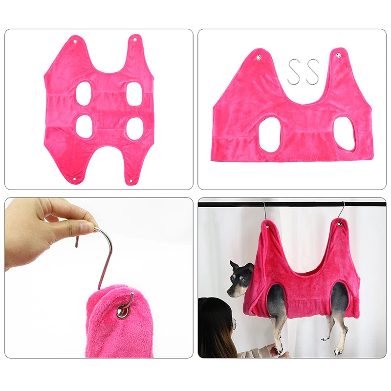 Arnés de hamaca colgante portátil para mascotas perros gatos aseo transpirable ayudante de novio EE. UU. Foto 3 de 4