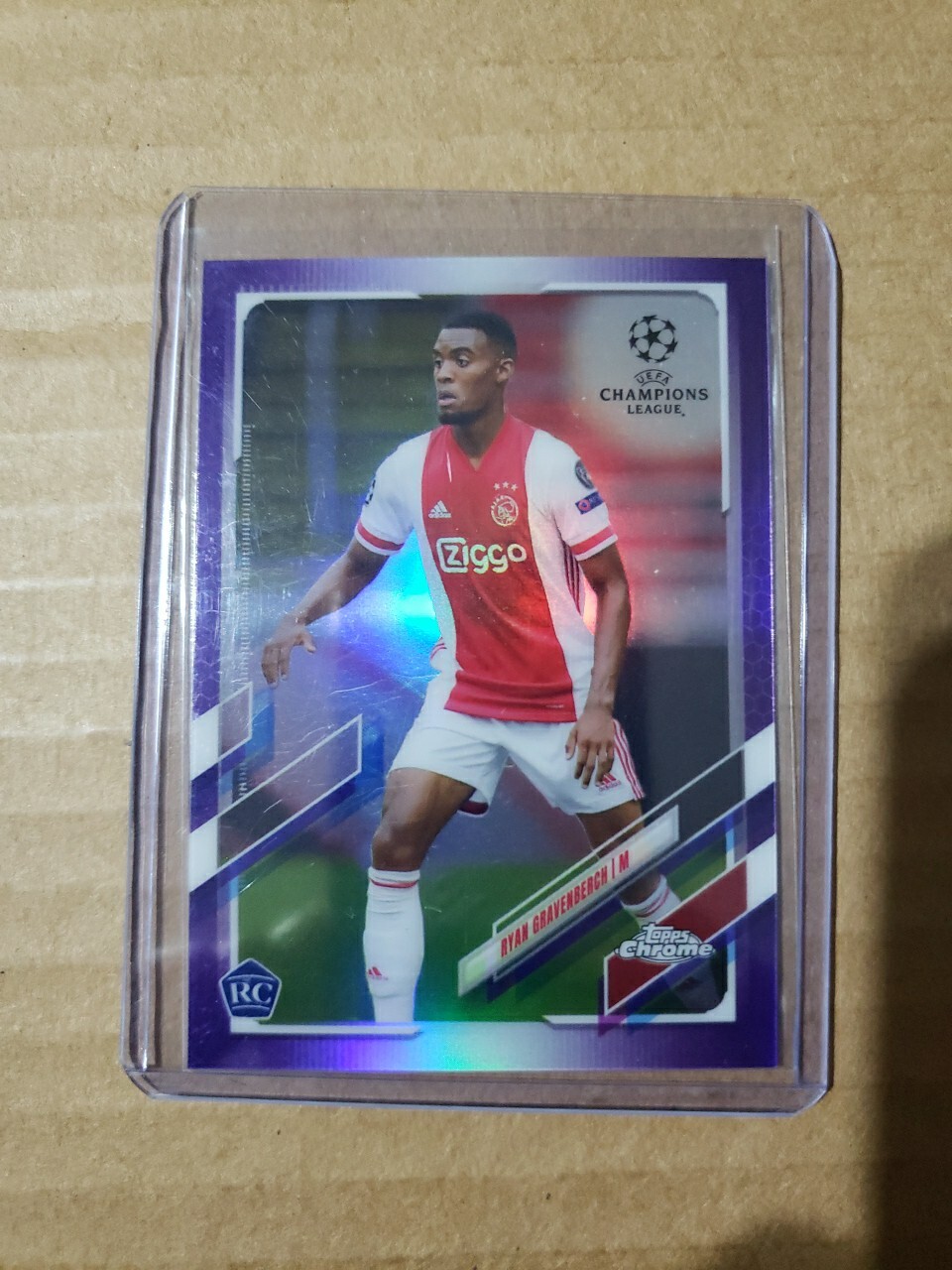 2020-21 Topps Chrome Ucl Ryan Gravenberch Purple Refractor/250 Rc #98