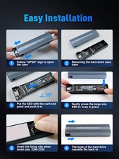 VCOM M.2 NVMe SSD Enclosure, 10Gbps PCIe to USB Adapter tool free CU850SN