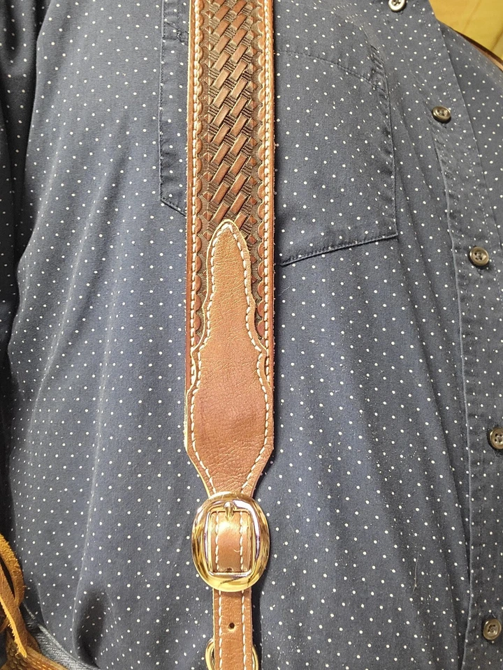 皮革牛仔西部吊带篮子编织邮票手工制作美国制造  — 第 2/3 张图片