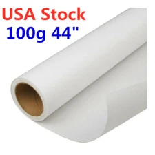 USA 44in x 328ft 100g High Tacky Sticky Apparel Sublimation Transfer Paper Roll