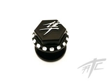 HAYABUSA BLACK CONTRAST 3D KANJI DIAMOND CUT EXHAUST PLUG 1999 SUZUKI HAYABUSA