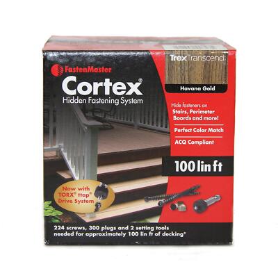 FASTENMASTER CORTEX Hidden Fasteners -Trex Transcend - Havana Gold - 100 Lin.