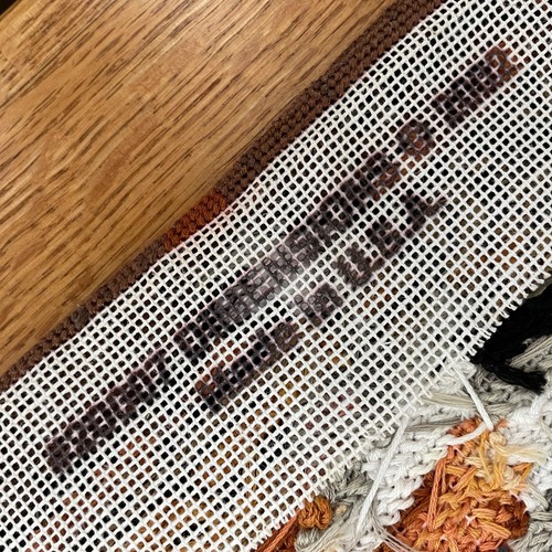 11x14 Tabby Cats Fireplace Completed Needlepoint Dimensions All Burned Out - Picture 7 of 8