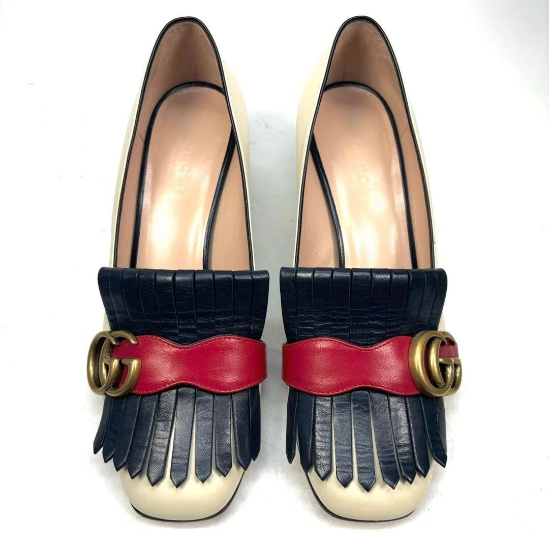 Gucci GG Marmont talon bas multicolore avec franges taille 36,5 occasion