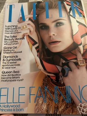 Tatler UK Magazine November 2019 Elle Fanning Ghislaine Maxwell Epstein
