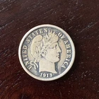 1913 P Barber Silver Dime