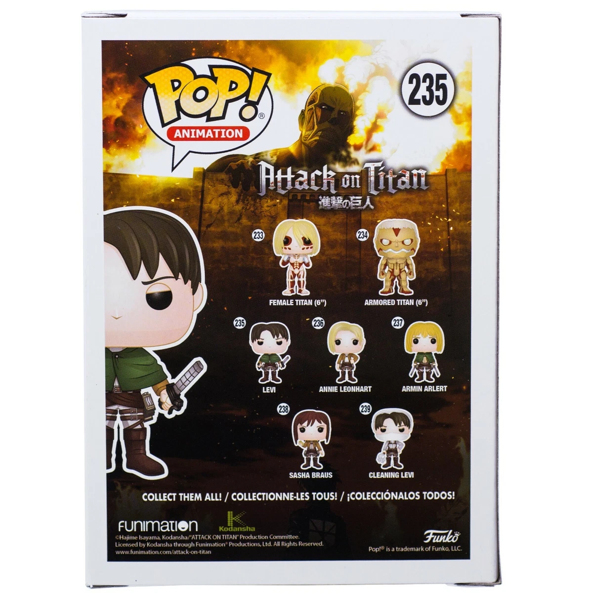 Funko POP! Anime Attack on Titan Captain Levi Ackerman Vinyl Figure #1 —  Beyond Collectibles