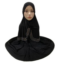 One Piece Women Overhead Prayer Hijab Large Headscarf Wrap Shawl Muslim Islamic