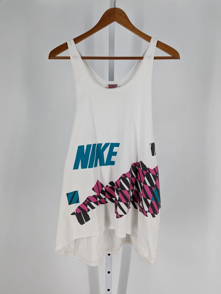 Camiseta deportiva sin mangas Nike vintage 1989 etiqueta gris gráfico abstracto bicicleta ciclismo XL EE. UU. Foto 2 de 4