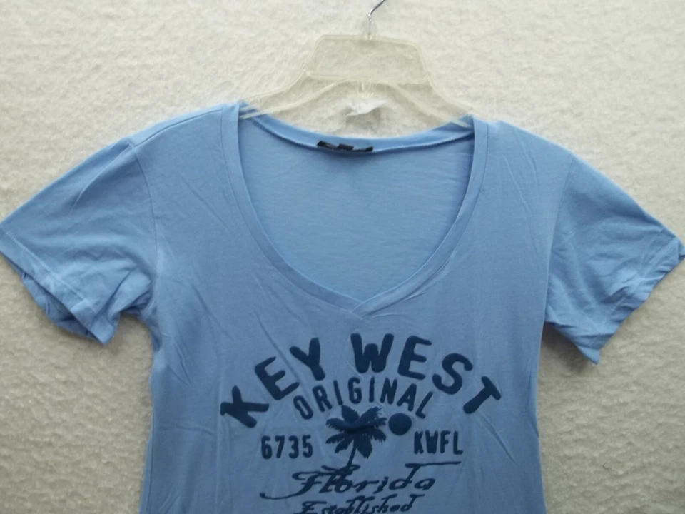 Женская мягкая футболка Key West Florida синий V-образный вырез размер S от Miami Style - Изображение 2 из 4