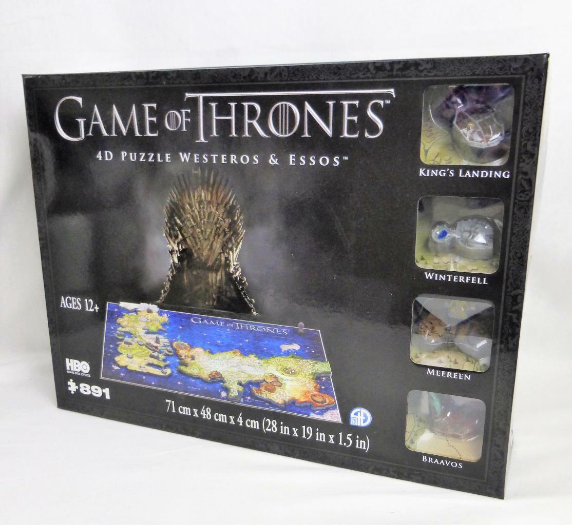 Game of Thrones 4D Puzzle Westeros & Essos Maps Models Poster