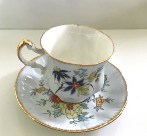 Paragon England Fine Bone China Tea Cup And Saucer Floral Gold Rim