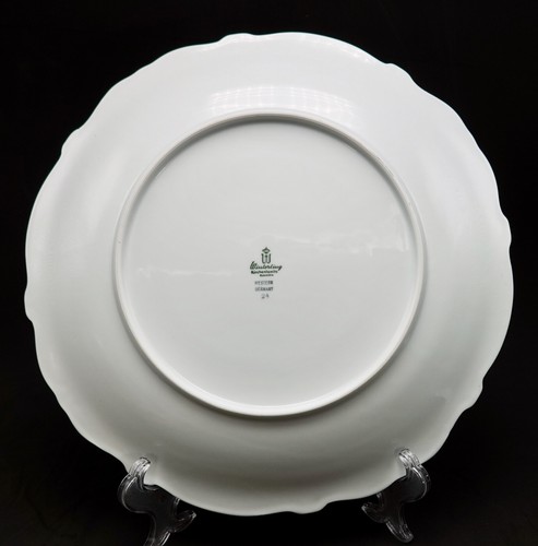 Platter 12" Round White Floral Scallop Gold Edge Winterling Western Germany 24 - Picture 2 of 13