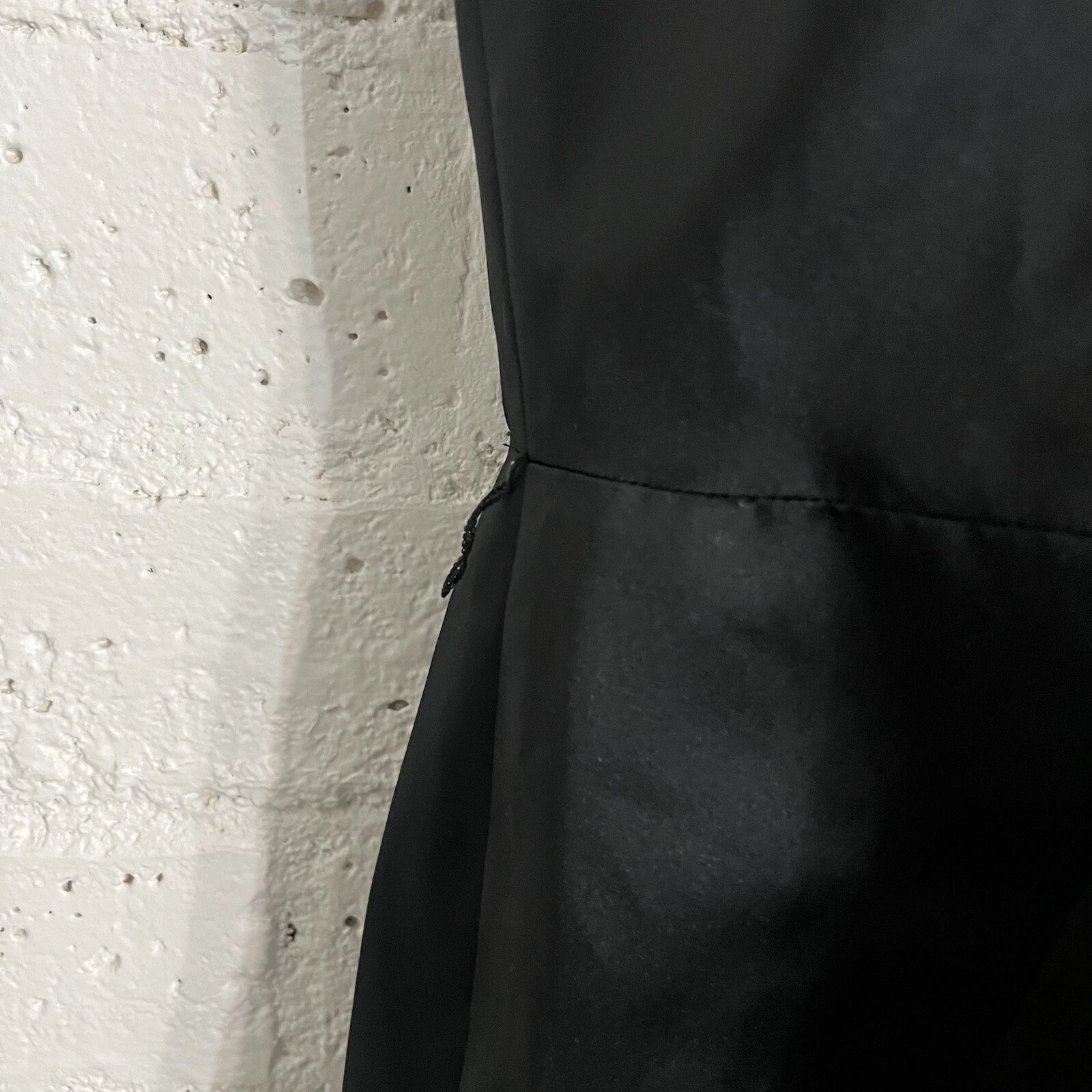 Abito donna Michael Kors 10 nero senza maniche lucido zip dietro LBD cocktail AS10