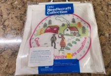 Scovill Dritz Needlepoint Kit Pennsylvania Dutch Hex Sign  Vintage 1979 NOS