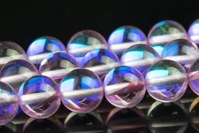 AAA Light Purple Mystic Aura Quartz Beads Round Loose Beads 6/8/10/12MM