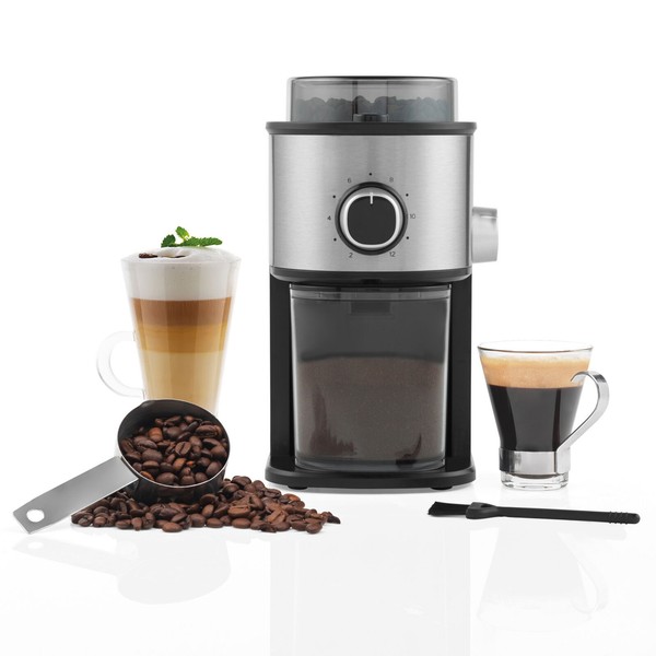 Salter Caffé Burr Electric Coffee Grinder Black/Silver (EK5030) for